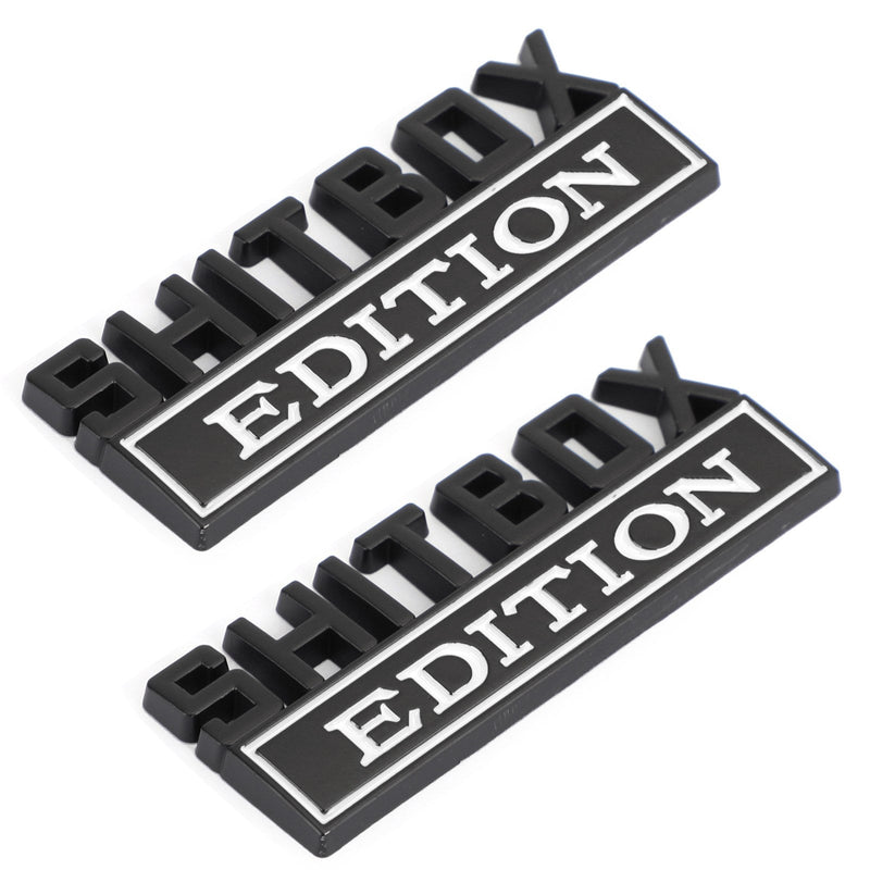 2 peças Shitbox Edition Emblema Adesivo Decalque para Ford Chevr Car Truck