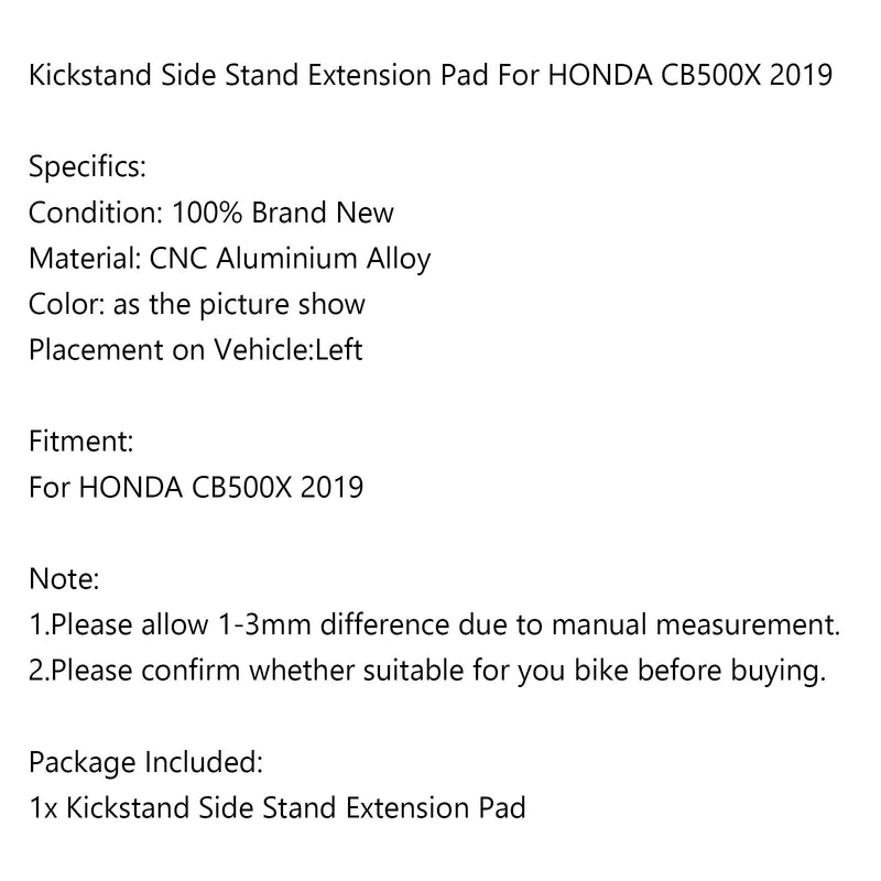 Förlängningsstativ förstorarplatta för HONDA CB500X 2019 Generic