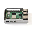 Caja protectora Silver Shadow Shell Raspberry pi5, material ABS, control de velocidad, ventilador