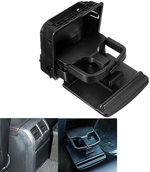 Apoyabrazos trasero consola central portavasos para VW Jetta Gti MK5 Golf MK6 negro genérico