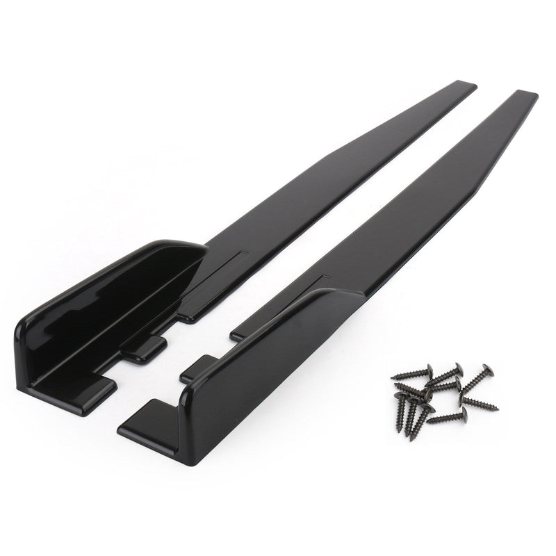 Paar 120 cm Auto glänzend schwarze Seitenschweller Rocker Splitter Diffusor Winglet Wings Generic