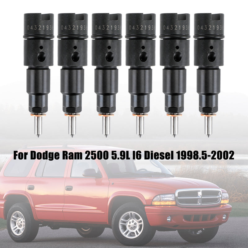 1998-2002 Dodge Cummins 5.9L 40-50HK 6STK drivstoffinjektorer 0432193635 RV275 Fedex Express