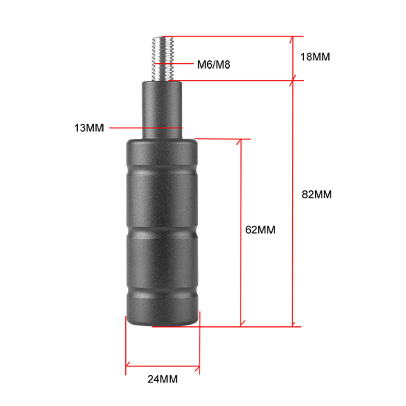 Areyourshop Aluminium M8 M6 Motorsykkel Frontlykt Tåkelys Bracket Extender Støttestang