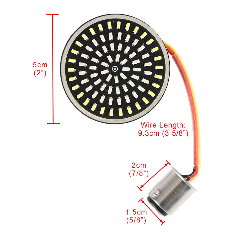 1157 LED-Blinkereinsätze Lampe passend für Softail Touring Dyna Sportster Generic
