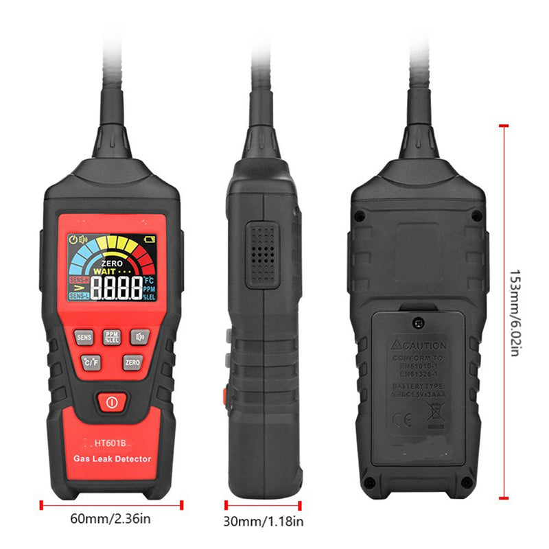 Gaslecksucher Tragbarer Detektor für brennbare Gase LCD-Tester Visuelles Leck