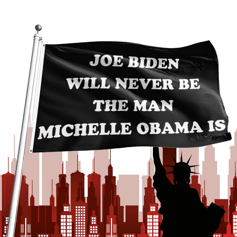 Bandeira de Donald Trump Presidente 2024 Joe Biden nunca será o homem 3x5 pés