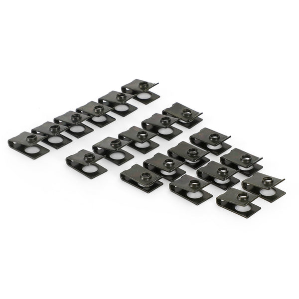 20 x pieni M5 5 mm moottoripyörän suojajousipidikkeet Speed ​​​​spire mutterit Clip U Nut Generic