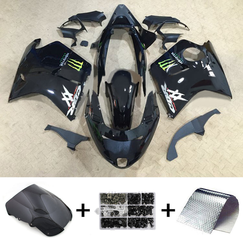 Amotopart Honda CBR1100XX SuperBlackBird 1996-2007 Fairing Set Body ABS