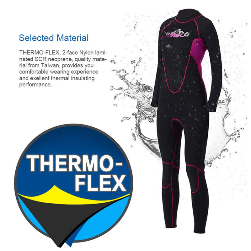 3MM Frauen Neoprenanzug Surfen Tauchanzug Ganzkörper Schnorcheln Triathlon