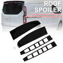 Ford Transit Custom 2012–2023, glänzend schwarzer hinterer Doppelscheunentür-Dachspoiler