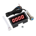 Tachometer 4 digitale LED -Drehzahlgeschwindigkeitsmessgerät + Hallnäherungsschalter Sensor NPN