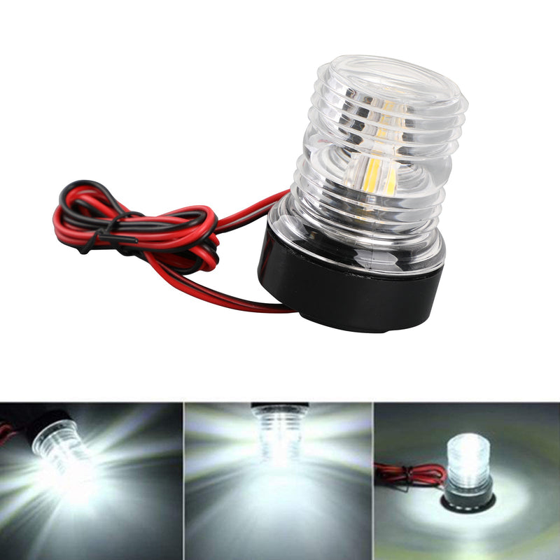 2 12V LED navigeringssignal Ljus Ankarskepp Rund Lampa för Marine Boat Yacht