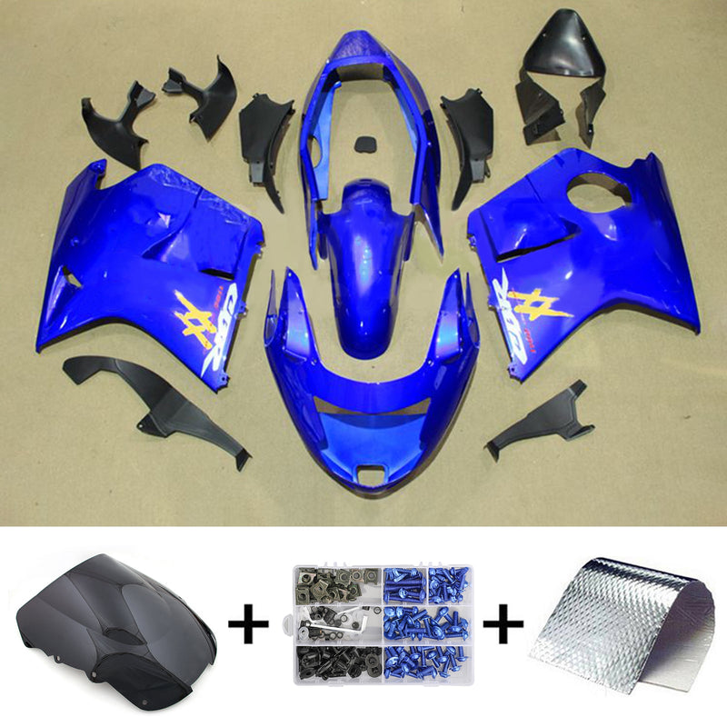 Amotopart Honda CBR1100XX SuperBlackBird 1996-2007 Fairing Set Body ABS