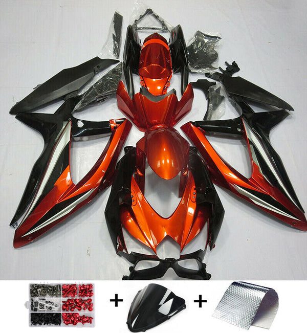 Kit de plástico de inyección de carenado naranja para Suzuki GSXR600/750 2008-2010 2009 genérico