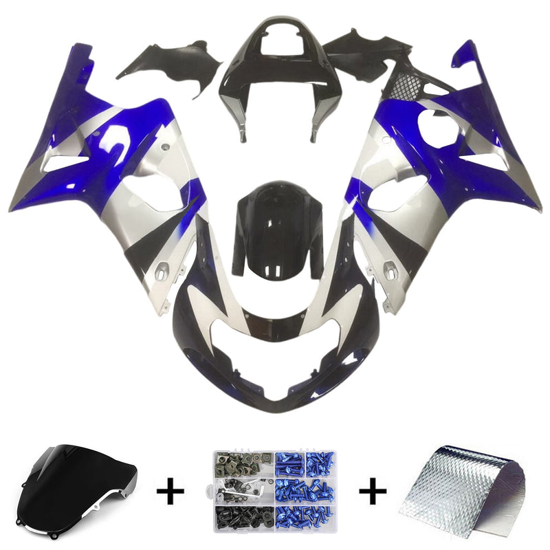 Amotopart Suzuki GSXR1000 2000-2002 K1 K2 kåpa Set Body Plast ABS