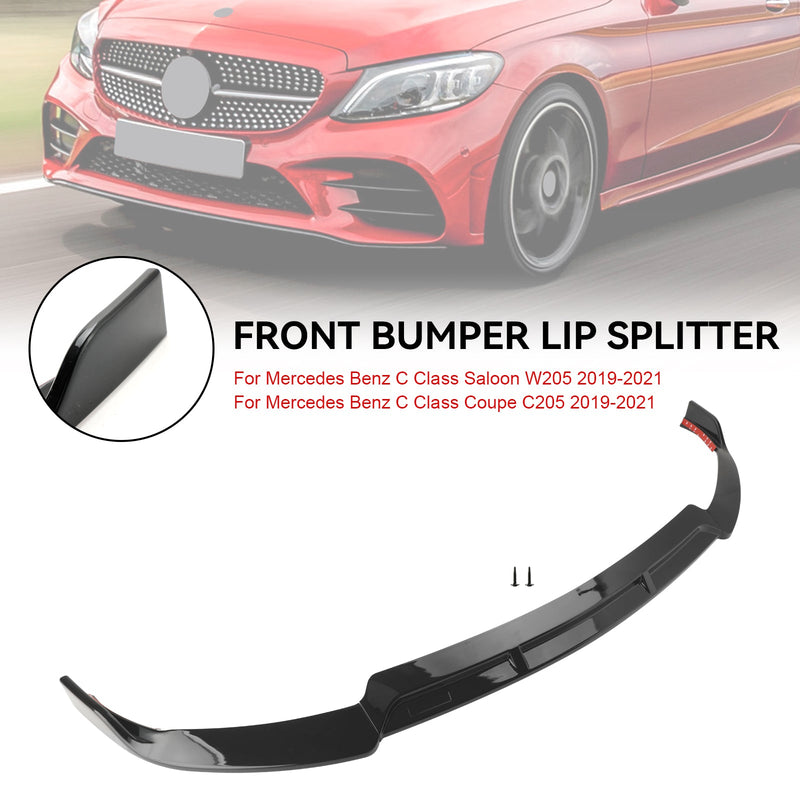 Labio divisor delantero apto para Mercedes Benz Clase C W205 C205 2019-2021 estilo Brabus