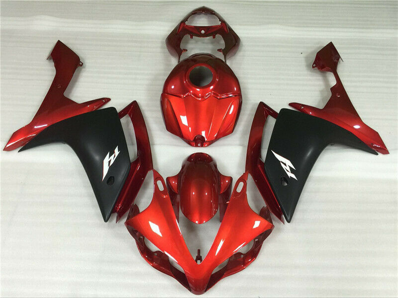 ABS Injection Plastic Fairing Kit för Yamaha YZF R1 2007-2008 Orange Generic