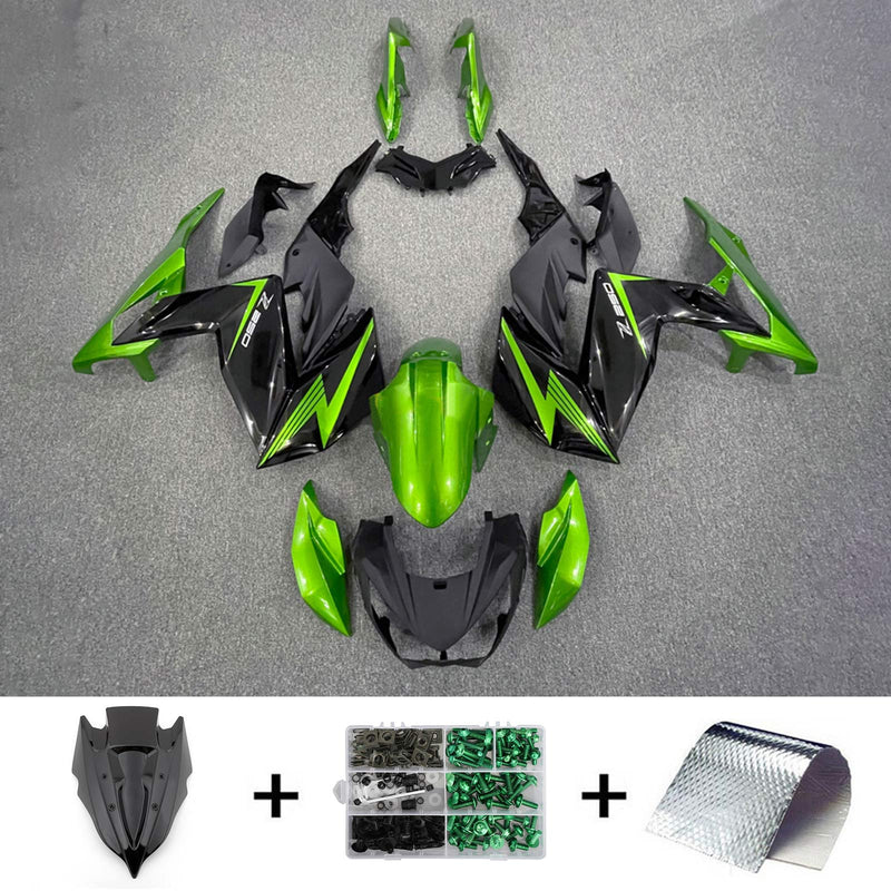 Amotopart kledningsett for Kawasaki Z250 Z300 2015-2016 Body Plastic ABS