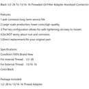 Adaptador de rosca de filtro de aceite de 1/2-28 a 13/16-16 más resistente que el aluminio. Nuevo