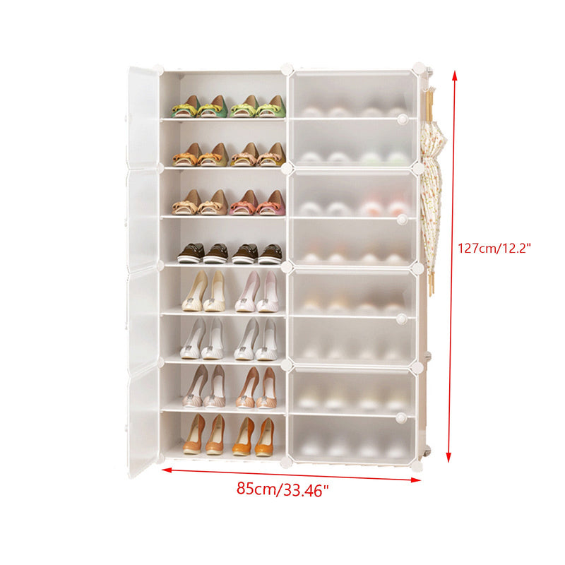 24-48 pares de armário de sapato empilhável caixa de gaveta armação de plástico