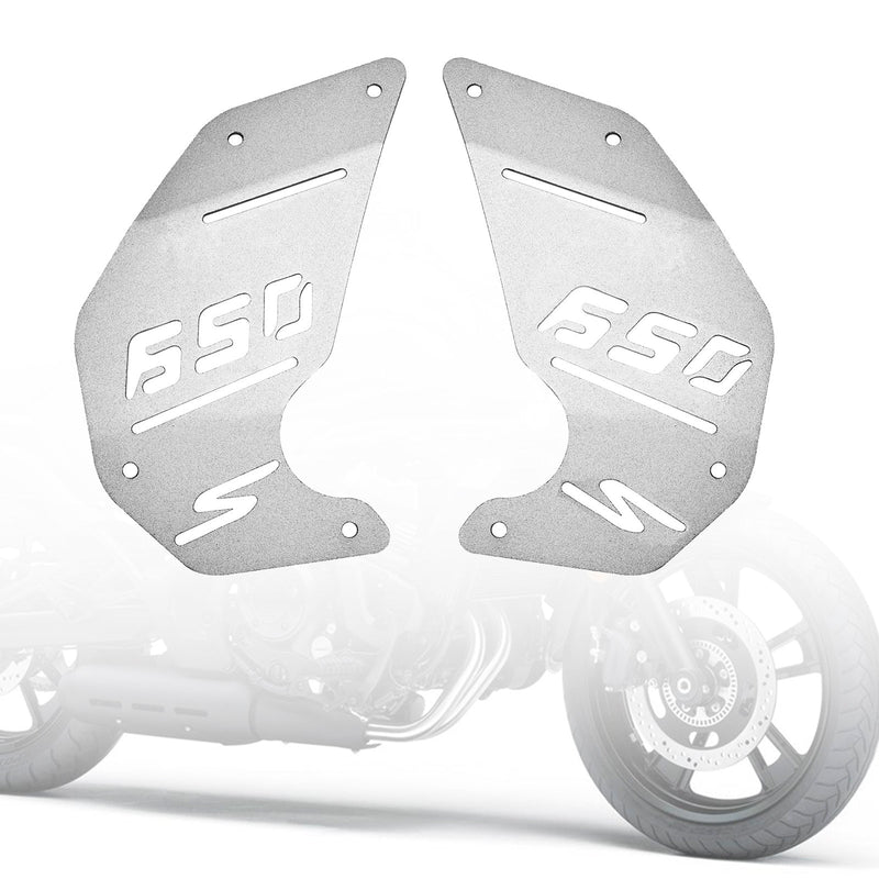 Kawasaki Vulcan S En Vn650 2015-2022 Motorskyddsplatta Sidopanel Silver för Cafe