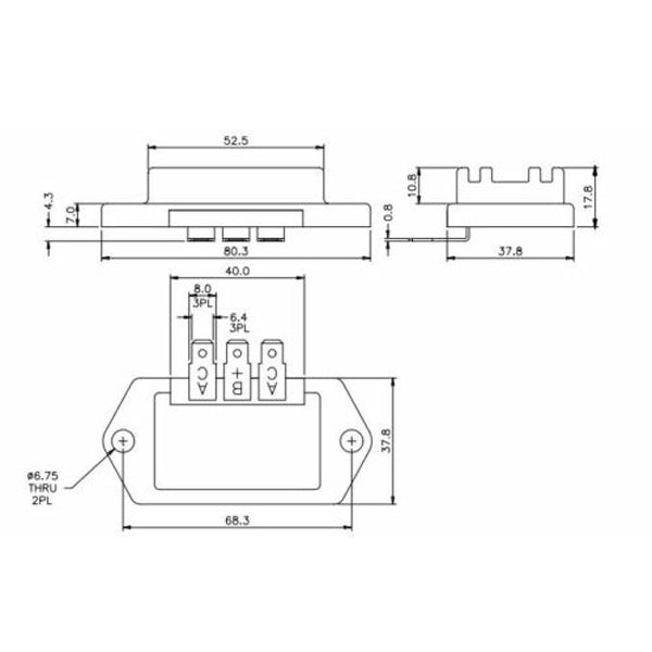 Kohler John Deere 41-403-09 4140309 Prostownik regulatora napięcia