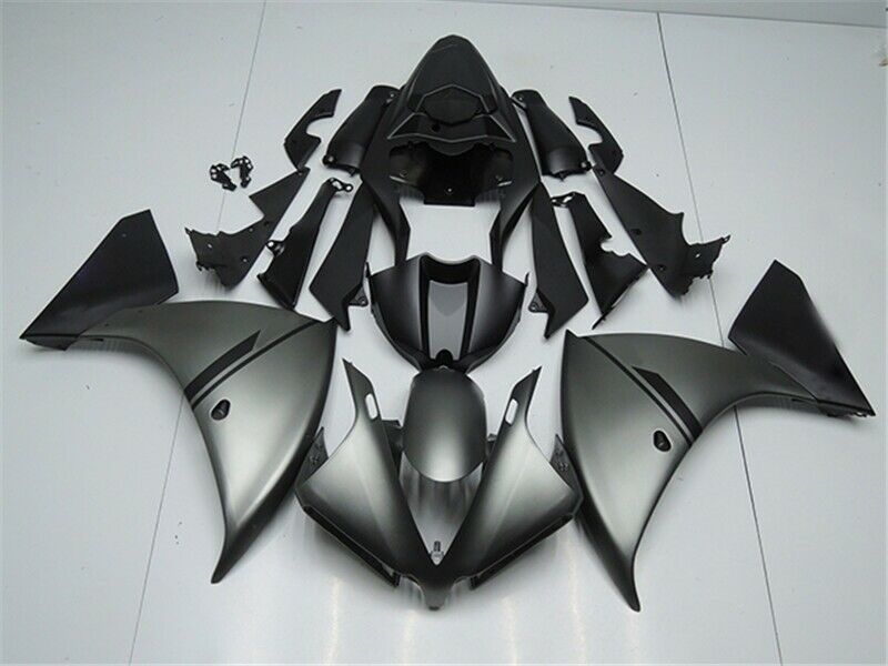 ABS Injection Plast ABS Fairing Passar Yamaha YZF R1 2012-2014 Grå Svart Generic