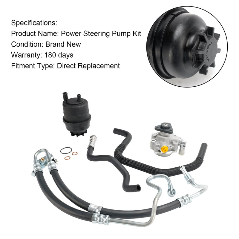 BMW E46 320i 323i 325i 328Ci 328i 330i 2001-2005 Zestaw pompy wspomagania układu kierowniczego