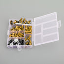Kit de pernos de ajuste de parabrisas para motocicleta, 158 Uds., tornillo de Clip de sujeción dorado