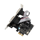 Pcie para rs232 dupla serial wch382 chip pci-express placa adaptadora de placa extensora