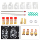 30 stk TIG-svejsning Stubby gaslinse Pyrex kopsæt passer til TIG WP-17/18/26 brænder