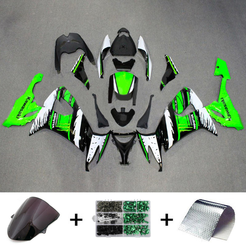 Juego de carenado Amotopart para Kawasaki ZX10R 2008-2010, carrocería, plástico, ABS