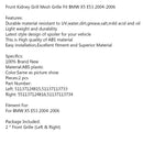 Frontnierengitter für BMW X5 E53 2004–2006, X-Serie, glänzend schwarz, generisch