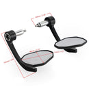 Svart 7/8" tilpasset CNC aluminium motorsykkel motorsykkel 22 mm styre endespeil Generisk