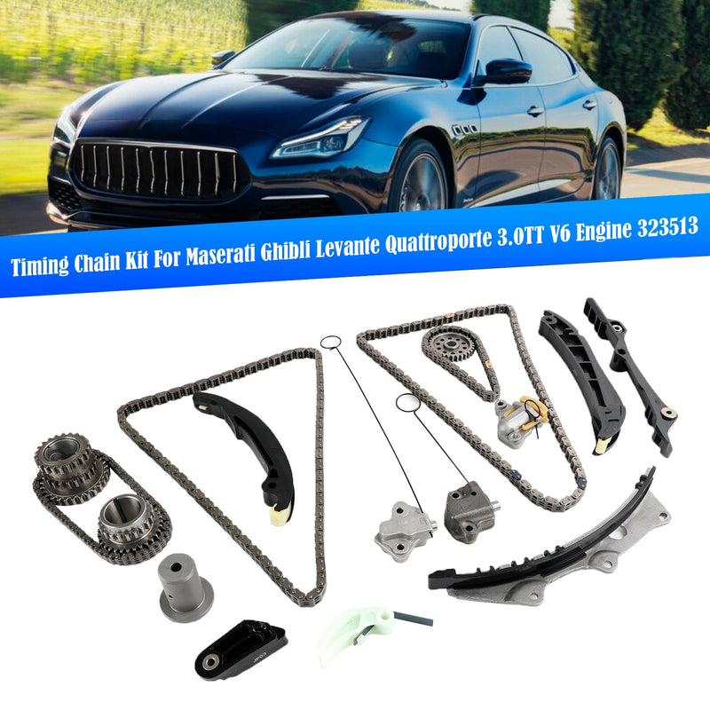 2014-2016 Maserati Ghibli zestaw łańcucha rozrządu 323513 299481 323476