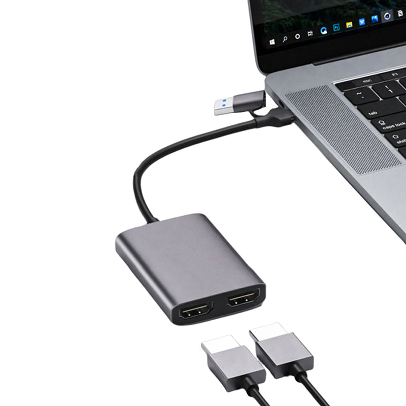 Adapter typu C/USB3.0 na podwójny adapter HDMI dla koncentratora Apple M1 M2 Mac z systemem Windows typu C/USB3.0