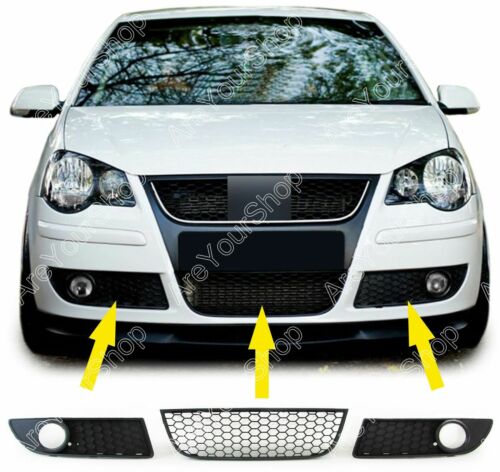 Czarny środek dla Polo GTI przedni VW dolny 9N3 Grill zderzak Grill 2005-2009 mgła ogólna