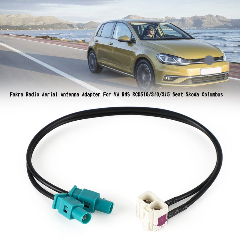 Fakra radioantennin antennisovitin VW RNS RCD510/310/315 Seat Skoda Columbus Genericiin