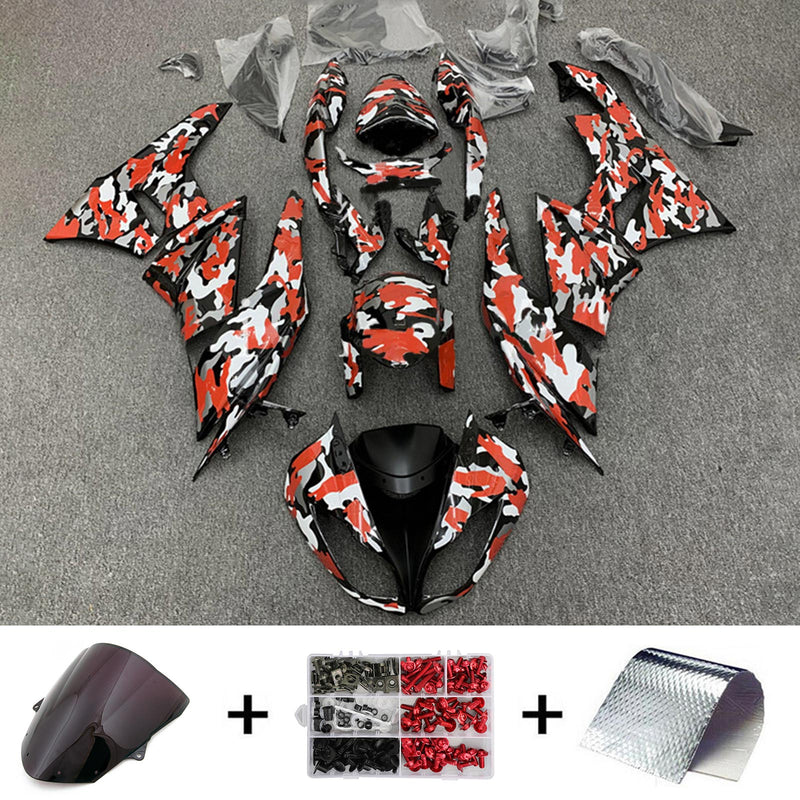 Amotopart kåpa set för Kawasaki ZX6R 636 2009-2012, kropp, plast, ABS