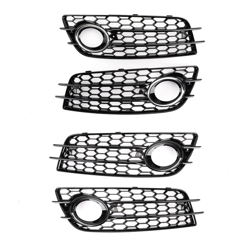 A4 S-LINE S4 2008-2012 Audi Honeycomb Style Lampa przeciwmgielna Grill Wymiana Grilla Zderzak