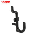 Areyourshop Peg Board Hook Kit Garage Værktøj Opbevaring Pegboard 100 styk J Krog Låsning Plast