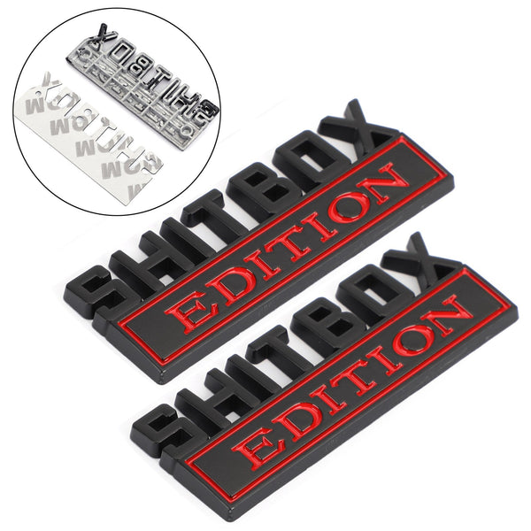 2 stk. Shitbox Edition-emblem-klistremerke for Ford Chevr Car Truck #D