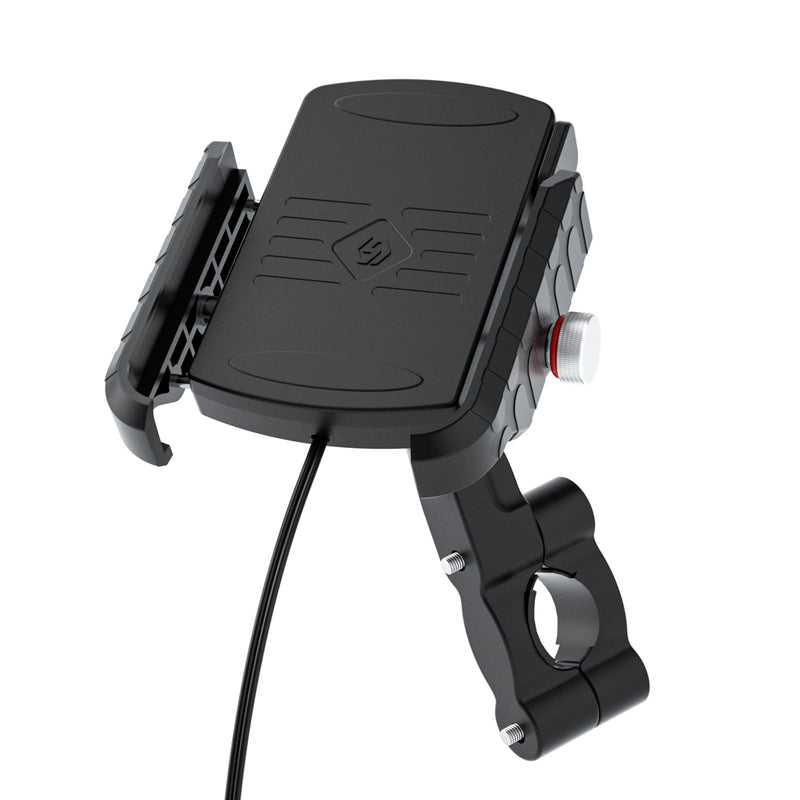 15W kabellose Ladehalterung Qc3.0 Telefonladung Universal für Moto Scooter BlackB Generic