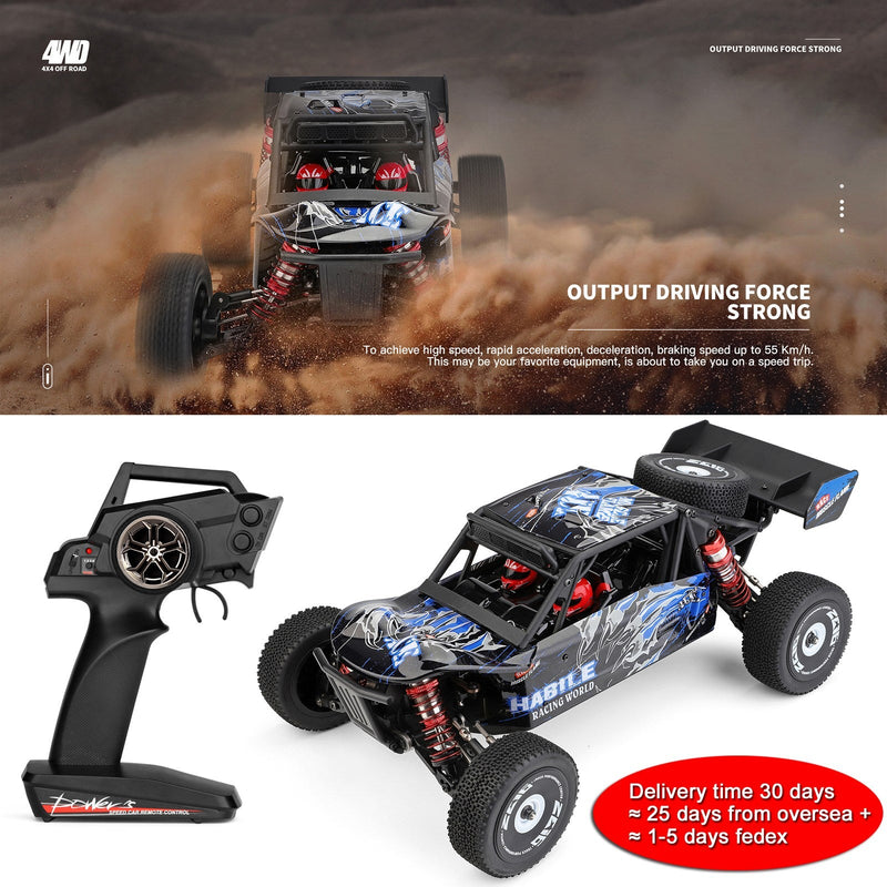 Wltoys 124018 RC racerbil 60 km/t 1/12 2,4 GHz Off-Road Drift RTR 4WD leketøysgave