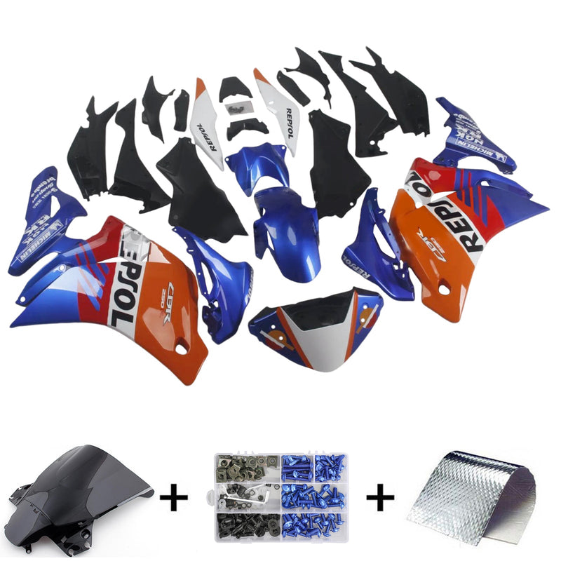 2011-2015 Honda CBR250R Injection Fairing Kit Body Plast ABS