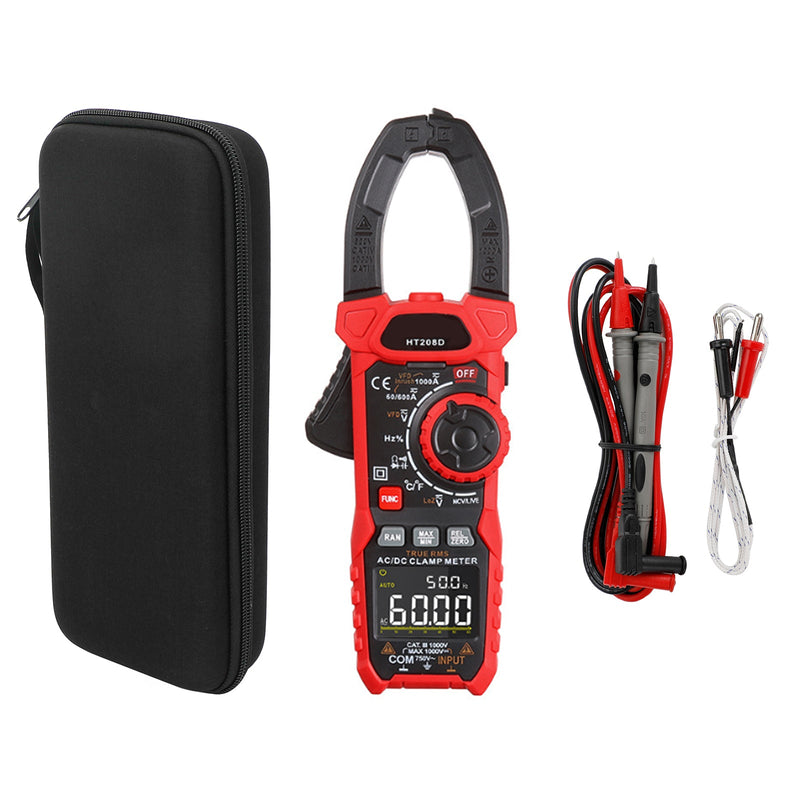 HT208D Clamp Meter AC DC 6000 Counts Spenningsmotstandstester