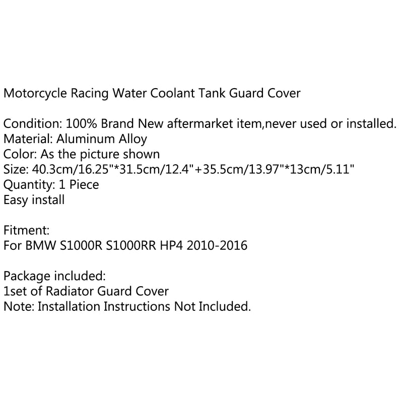 Kühlerschutzgitter Ölkühlerabdeckungsschutz für BMW S1000R S1000RR HP4 Generic
