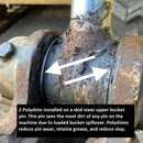 Sada podložek čepů lopaty 40 mm pro smykem řízený nakladač Cat Bobcat Deere Komatsu