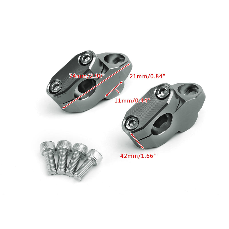 Zestaw przedłużaczy wsporników kierownicy 7/8" aluminiowych 22mm dla Yamaha dla Honda dla Ducati dla KTM dla Kawasaki dla Suzuki