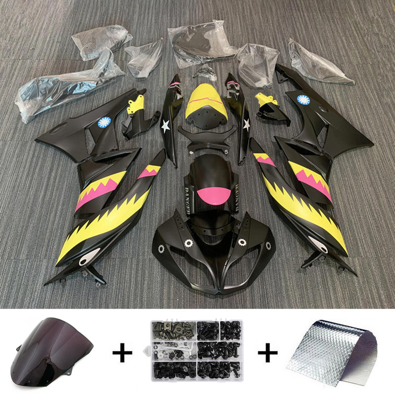 Kit de carenagem Amotopart Kawasaki ZX6R 636 2009-2012 corpo plástico ABS